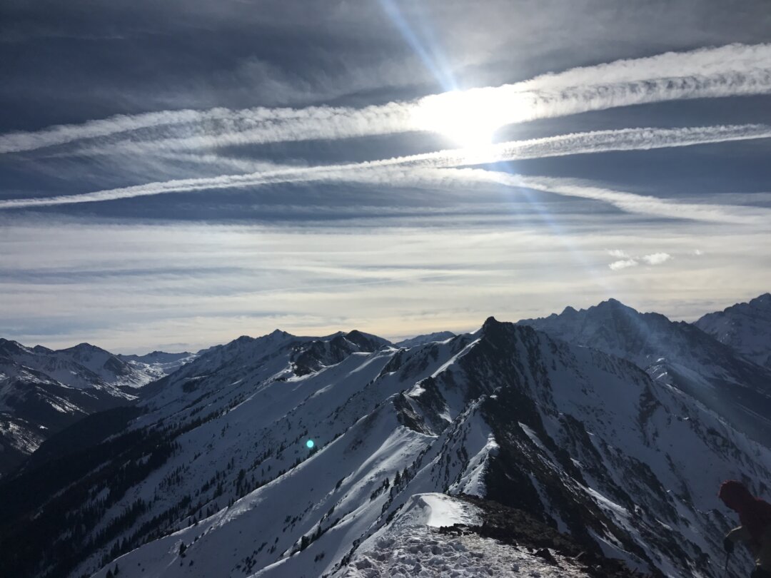 Skiing Five Fingers on Highlands Ridge, Aspen Highlands